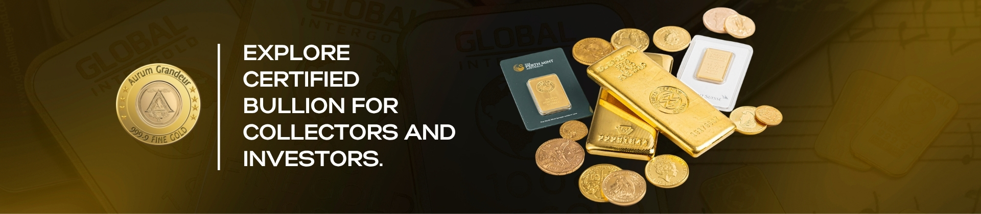Gold bars and coins hero